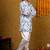 Boys blue rayon diamond motifs embroidered printed kurta pyjama set