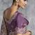 Mauve tissue traditional saree with embroidered, resham and thread work for ceremonial
