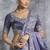 Lavender tissue traditional saree with embroidered, resham and thread work for ceremonial