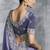 Lavender tissue traditional saree with embroidered, resham and thread work for ceremonial