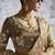 Beige tissue traditional saree with embroidered, resham and thread work for ceremonial