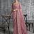 Pink tissue traditional saree with embroidered, resham and thread work for ceremonial