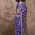 Purple color ajrakh print with bandhej pattern satin georgette saree