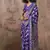 Purple color ajrakh print satin georgette saree