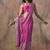 Pink color ajrakh print with bandhej pattern satin georgette saree
