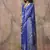 Blue color ajrakh print satin georgette saree