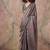 Grey color ajrakh print with bandhej pattern satin georgette saree