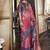 Pink zari woven work silk blend  indian traditional wear saree