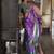 Purple zari woven work silk blend  indian traditional wear saree