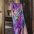 Turquoise zari woven work silk blend  indian traditional wear saree