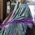 Turquoise zari woven work silk blend  indian traditional wear saree
