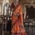 Orange exclusive tussar silk with elegant weaving work traditonal saree
