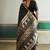 Black handloom weaving silk blend festival wear saree