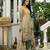 Beige ho organza floral printed straight kurta with pant & printed dupatta