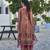 Multicolor chinon chiffon abstract printed straight kurta with palazzo & printed dupatta
