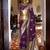 purple color two tone handloom weaving silk blend traditional saree