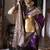 purple color two tone handloom weaving silk blend traditional saree