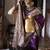 purple color two tone handloom weaving silk blend traditional saree