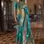 turquoise color two tone handloom weaving silk blend traditional saree