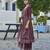 Purple chinon chiffon abstract printed straight kurta with palazzo & printed dupatta