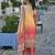 Red chinon chiffon abstract printed straight kurta with palazzo & printed dupatta
