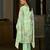 Light green chinon chiffon floral printed straight kurta with comfort fitting pant & printed dupatta