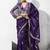 Purple fancy fabric embroidered contemporary saree