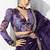 Purple fancy fabric embroidered contemporary saree