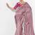 Pink fancy fabric embroidered contemporary saree