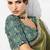Olive green fancy fabric embroidered contemporary saree