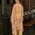 Light orange chinon chiffon floral printed straight kurta with comfort fitting pant & printed dupatta