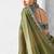 Olive green fancy fabric embroidered contemporary saree