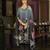 Grey chinon chiffon floral printed straight kurta with comfort fitting pant & printed dupatta