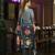 Grey chinon chiffon floral printed straight kurta with comfort fitting pant & printed dupatta
