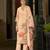 Peach chinon chiffon floral printed straight kurta with comfort fitting pant & printed dupatta