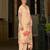 Peach chinon chiffon floral printed straight kurta with comfort fitting pant & printed dupatta