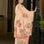 Peach chinon chiffon floral printed straight kurta with comfort fitting pant & printed dupatta