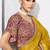 Mustard fancy fabric embroidered contemporary saree