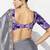 Grey fancy fabric embroidered contemporary saree