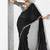 Black fancy fabric embroidered contemporary saree