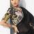 Black fancy fabric embroidered contemporary saree