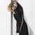 Black fancy fabric embroidered contemporary saree
