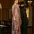 Brown pure ho organza floral printed straight kurta with comfort fitting pant & printed dupatta