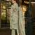 Green pure ho organza floral printed straight kurta with comfort fitting pant & printed dupatta