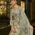 Green pure ho organza floral printed straight kurta with comfort fitting pant & printed dupatta