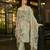 Green pure ho organza floral printed straight kurta with comfort fitting pant & printed dupatta