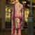 Mauve pure ho organza floral printed straight kurta with comfort fitting pant & printed dupatta