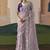 Embroidered lilac fancy fabric party designer saree