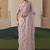 Embroidered light pink fancy fabric party designer saree