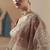 Embroidered beige fancy fabric party designer saree